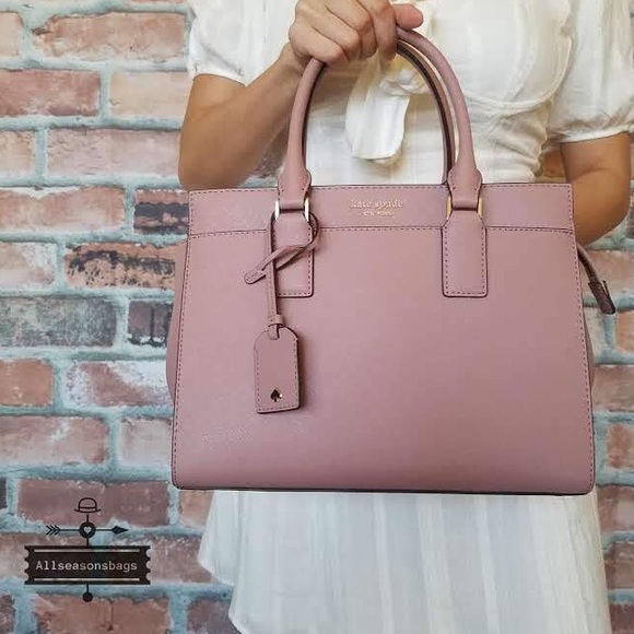 kate spade cameron medium satchel dusty peony
